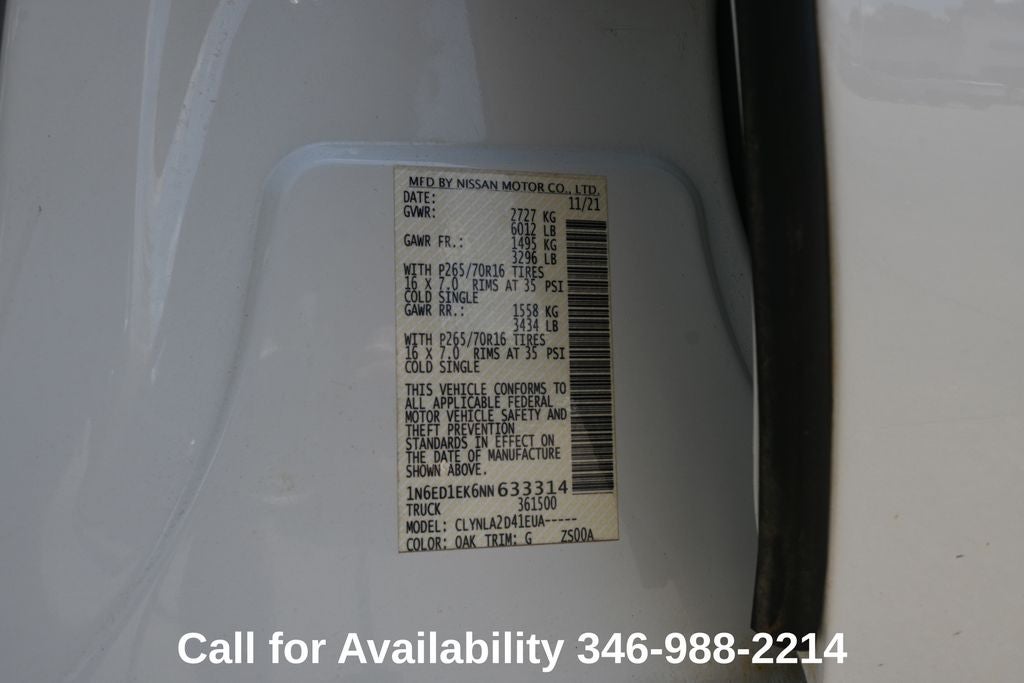 2022 Nissan Frontier Crew Cab S 4x4