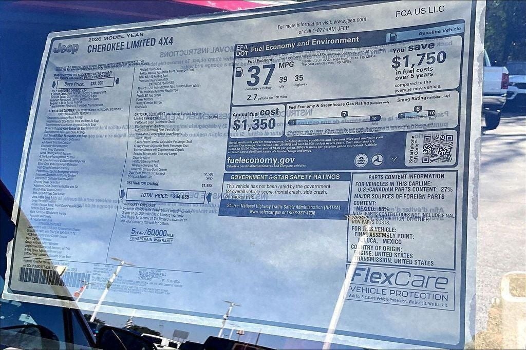 2026 Jeep Cherokee CHEROKEE LIMITED 4X4