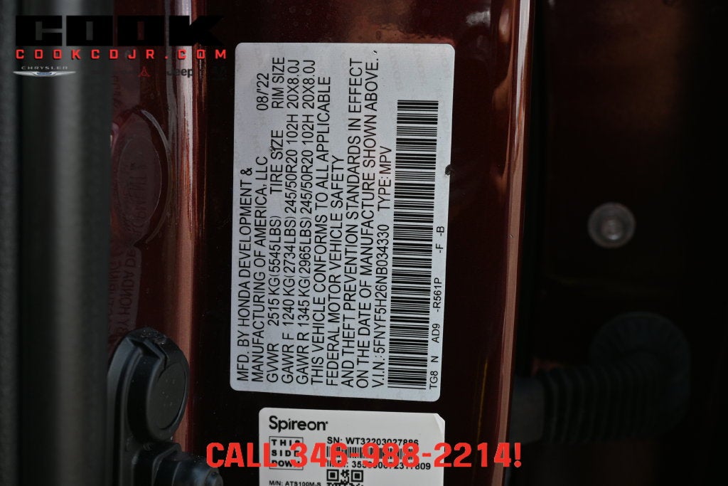 2022 Honda Pilot 2WD Special Edition